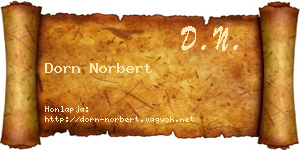 Dorn Norbert névjegykártya